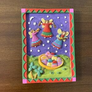 Paper Magic Group 5” x 6.75” Starry Night Angel Orchestra Band Wall Art Plaque